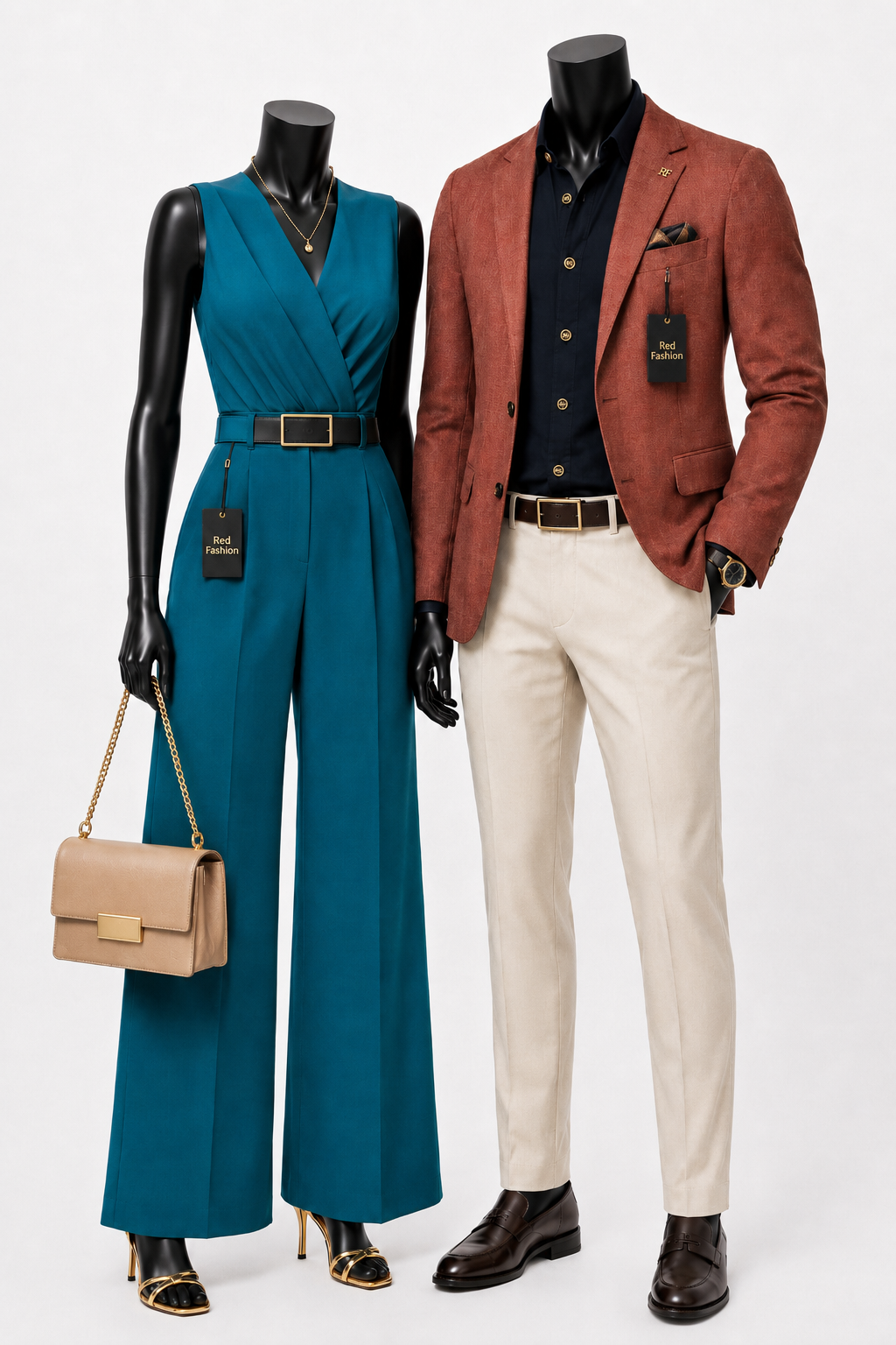 Red Fashion prestige editorial look